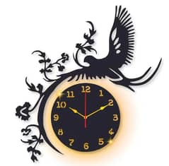Beautiful Eagle Laminated Wall Clock With Backlight