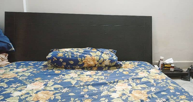 Bed Floor with Spring Mattress and with attached side tables 1