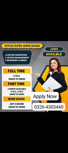 Part time work available for students and fresher.