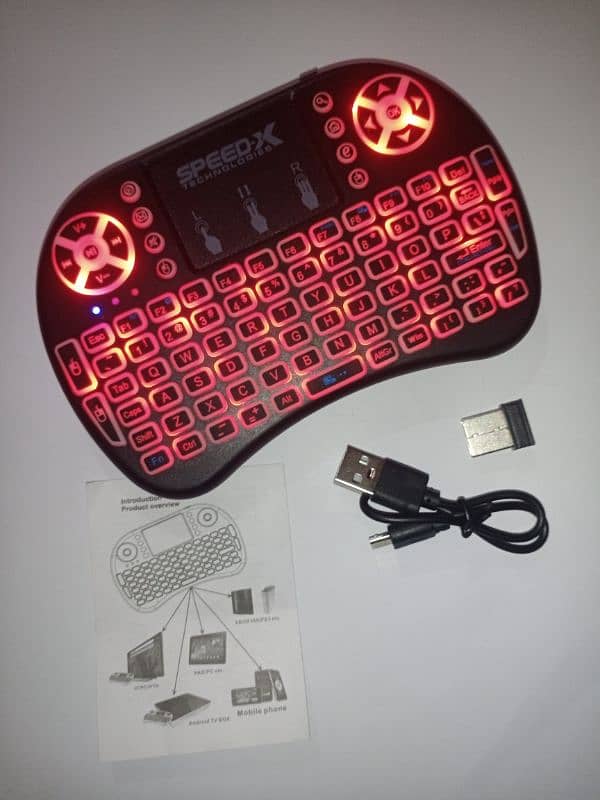 i8 Mini Wireless Keyboard with Touch Sensor Mouse – All-in-One 4