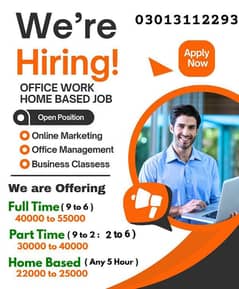 Part Time work available for male female and students