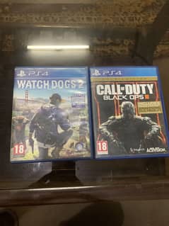 Watch dogs 2 ps4 + COD black oops 3 PS4 + one free game