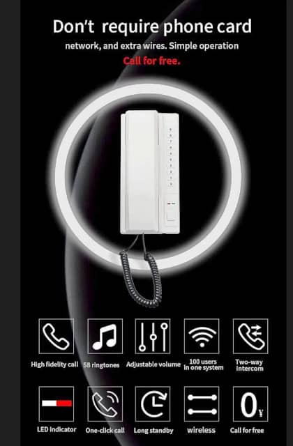 Wireless Intercom No-Wiring Secure & Reliable interphone Walkie talkie 2