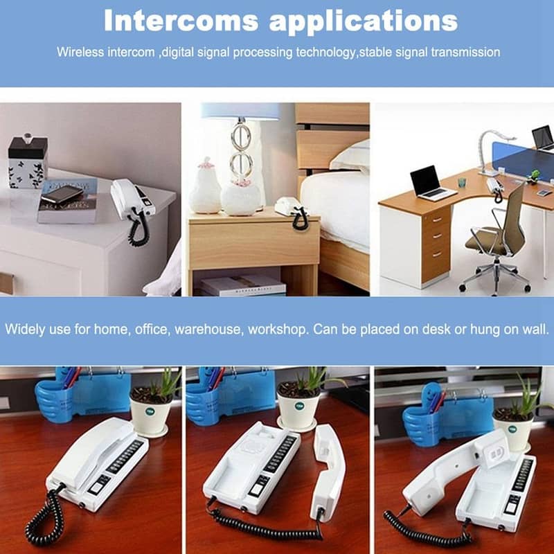 Wireless Intercom No-Wiring Secure & Reliable interphone Walkie talkie 9