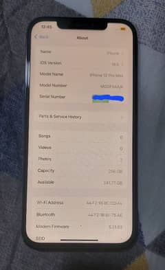 iphon 12 promax 256GB FACTORY UNLOCKED NON PTA