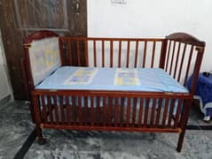 2 in 1 Baby Wooden Cot