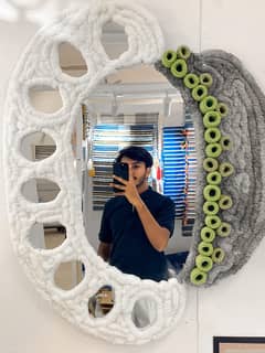 Abstract Shaped Hand Crafted Mirror