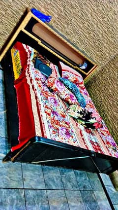 Bed with dressing table and mattress 10 inches for sale