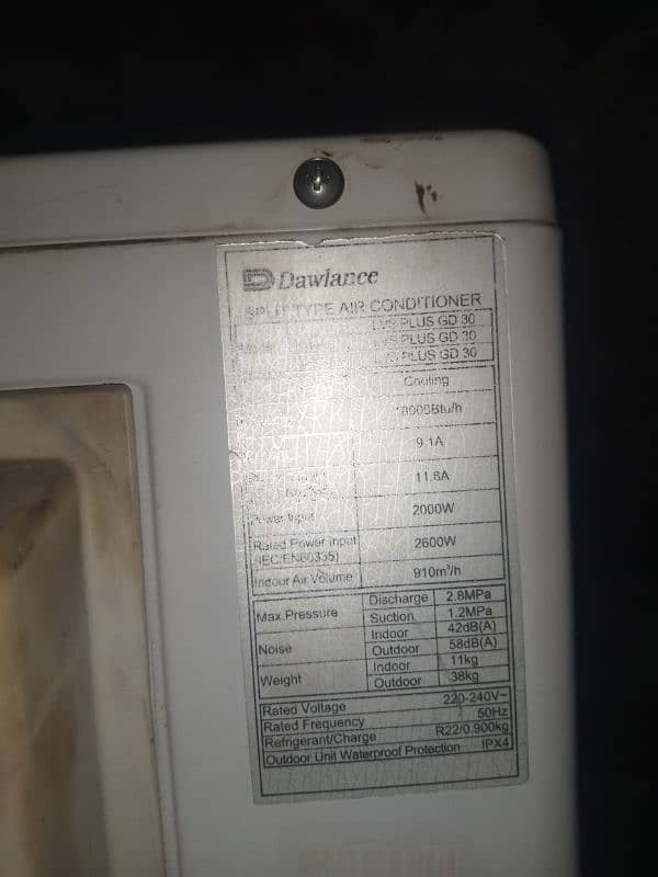 Dawlance Split Non Invertor Ac with outer in Reasonable price 3