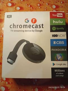 chrome cast TV streaming device by Google