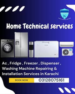 Fridge , Ac , Deep Freezer , Split  ,Dispenser ,Washing Machine Repair