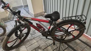 cycle with alloy, front shoks and disk brake