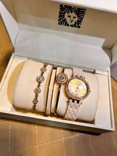 Anne Klein watch set with bangles and bracelet  brand New