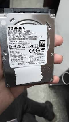 500 GB Laptop hard Toshiba 100%