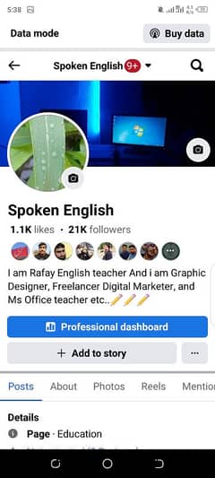 Facebook page For Sale 21K followers Rs,17000