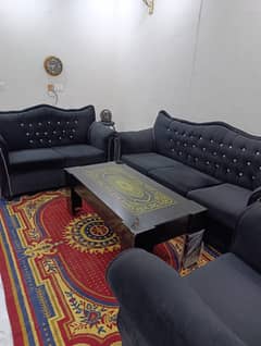 Bed set, sofas, side tables, mirror, room table