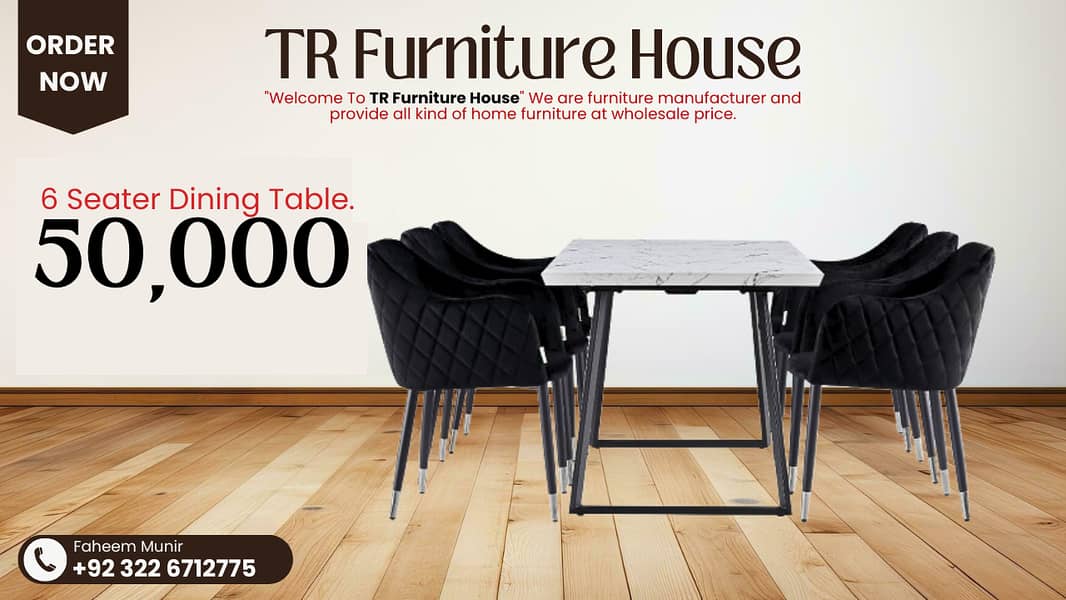 Dining Table - 6 Seater Dining Table - Dining Table With Dining Chair 1