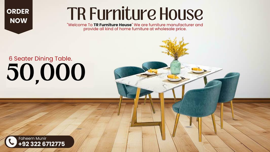 Dining Table - 6 Seater Dining Table - Dining Table With Dining Chair 0
