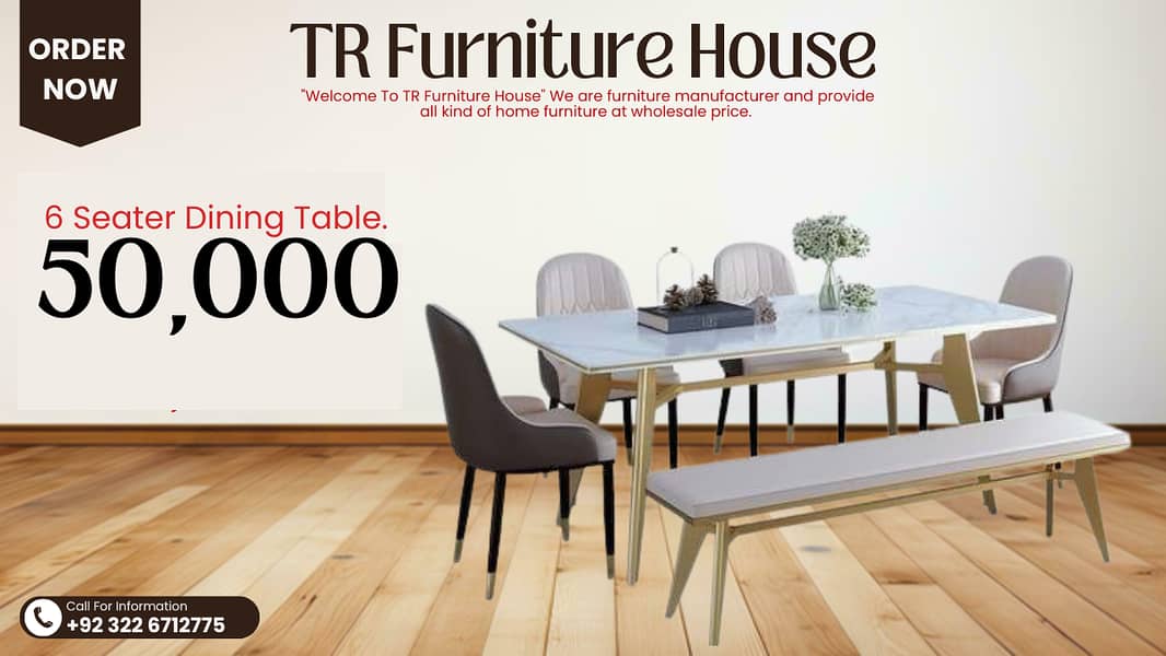 Dining Table - 6 Seater Dining Table - Dining Table With Dining Chair 3