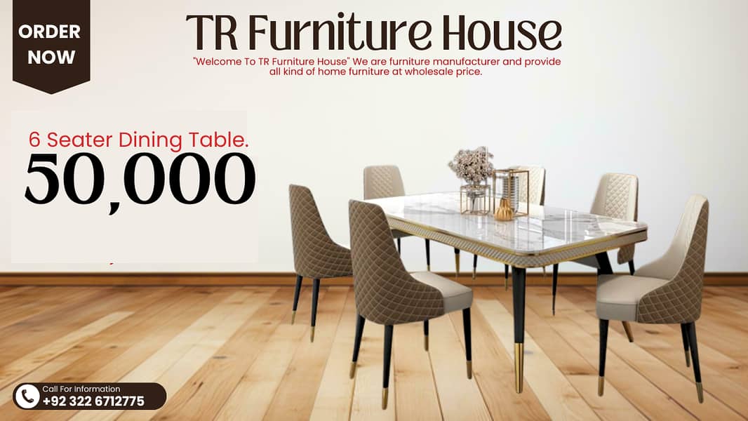Dining Table - 6 Seater Dining Table - Dining Table With Dining Chair 4