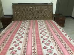 King size bed with 2 side tables