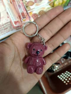 A bear key chain  and lipglose