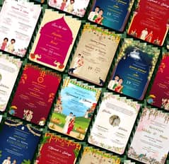 Wedding Cards Printing, Bid Box, Nikkah Cards printing, Digital cards