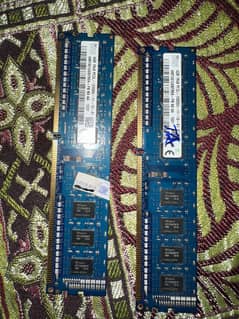 DDR3 12GB ( 3x 4GB ) RAM STICKS / 1600mhz / 12800u