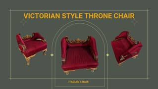 VICTORIAN STYLE THRONE CHAIR