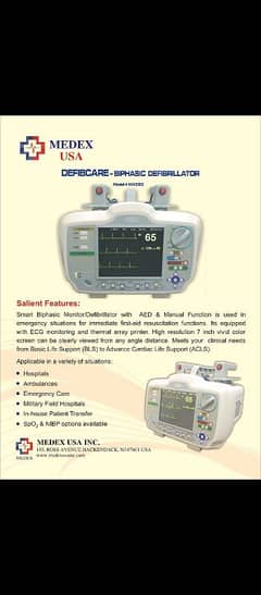 Defibrillator Medex Brand New 360 Joule