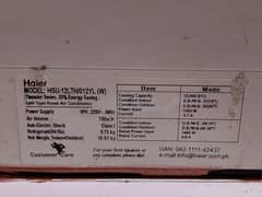 Haier 1 ton non inverter split Ac.