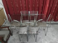 dinning table with 6 chairs
