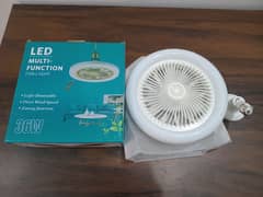 LED Ceiling Fan with Light 2 in 1 36w E27 Converter Base with Remote