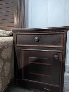 bed and side table