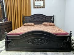Dark brown original wooden furniture for sale in good condition