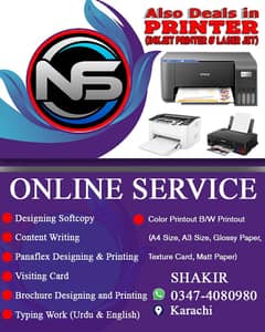 PRINTING & Desigining, Deals in Epson Printer. . .