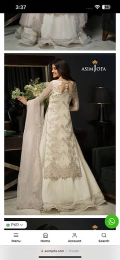 Asim Jofa Long Shirt With Lehenga