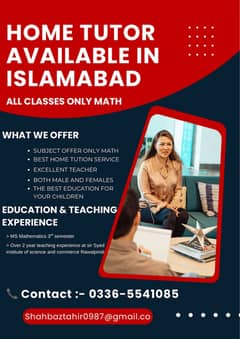 Mathematics tutor available