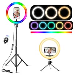 MJ26 10 inch RGB LED Ring Light (WITH TRIPOD EXTENDED STAND) CircleLED