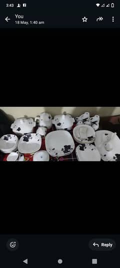 marble dinner set 68 piece one time used