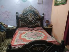 king size bed with tow side table