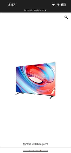 tcl 55 inches smart google led (brand new)