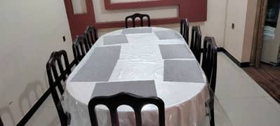 Dining Table for sale with 8 chairs Rs: 35,000