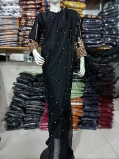 Women’s Silk Sequins Embroidered Stitched Saree