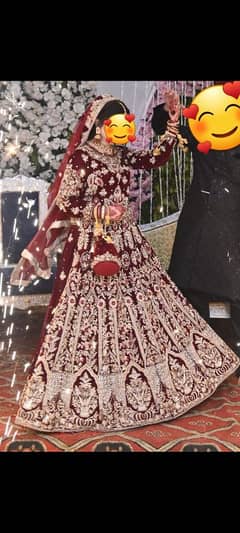 customized velvet bridal lehenga