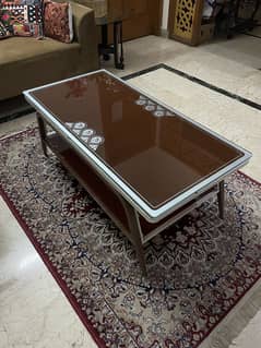 IMPORTED UNIQUE COFFEE TABLE | GLASS FINISH | AVAILABLE IN I-8 ISB