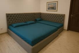 Single + king  attached bed for whole family