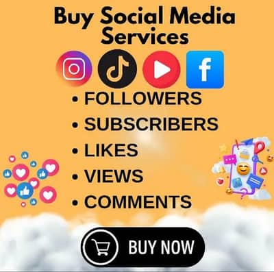 Instagram followers likes views, Instagram, YouTube, Facebook services