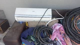1 Ton Haier Inverter AC with complete accessories original remote
