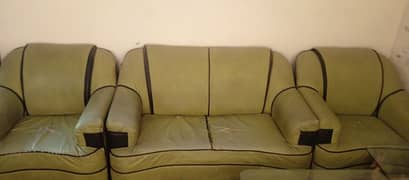 4 seater leather made sofa set for sale.